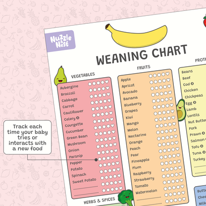 Baby Weaning Chart