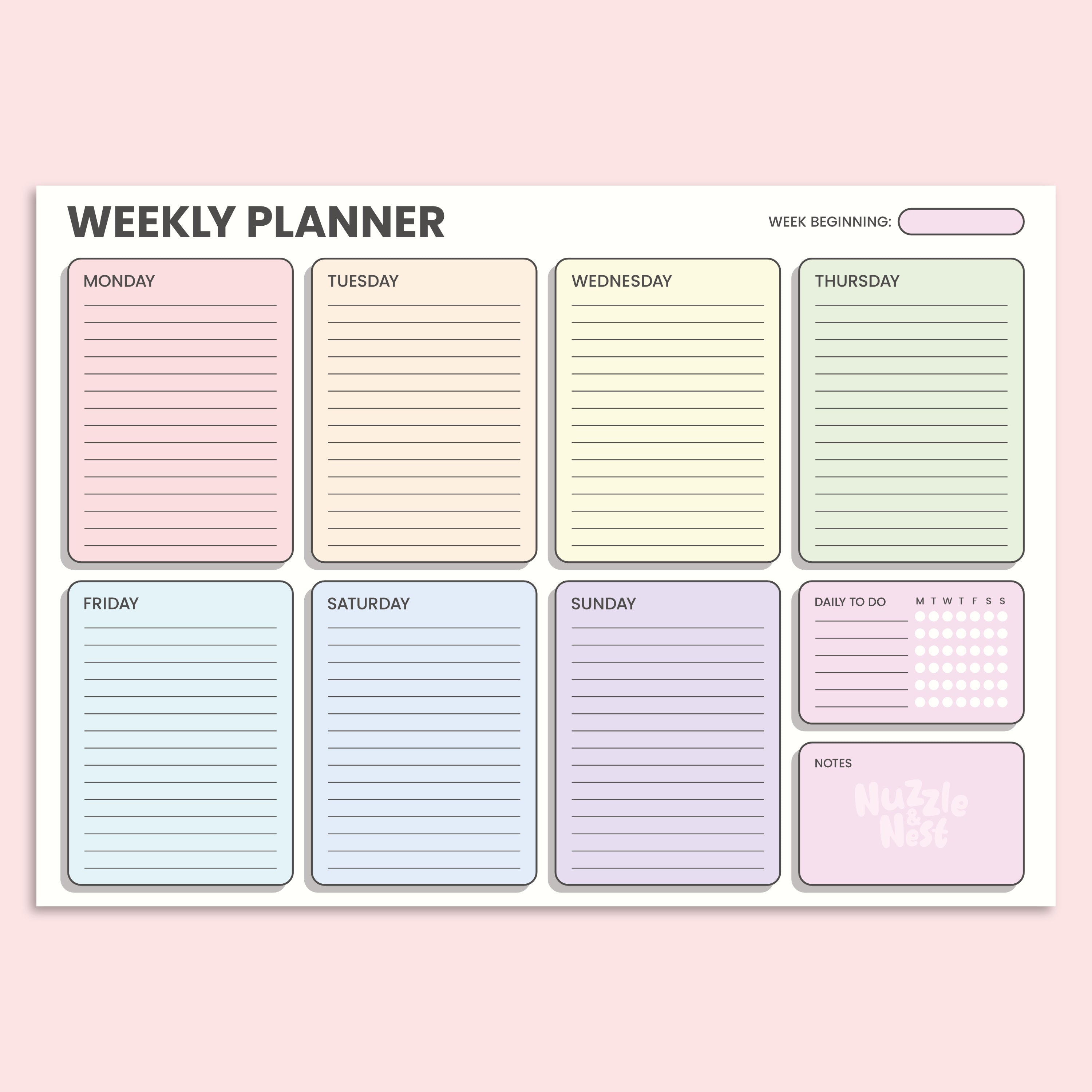 Weekly Planner Pad