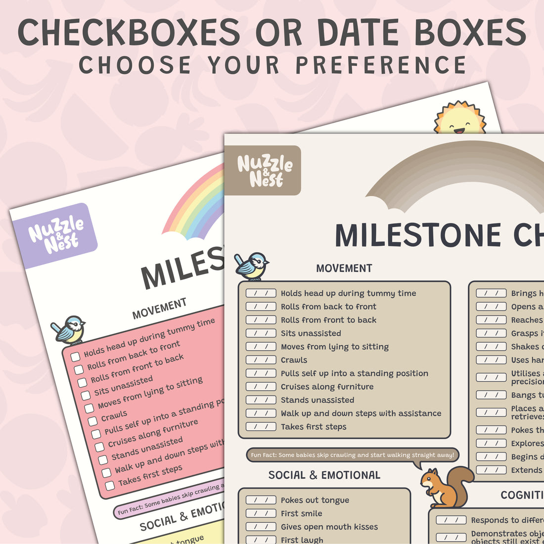 Baby Milestone Chart