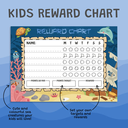 Kids Ocean Theme Reward Chart