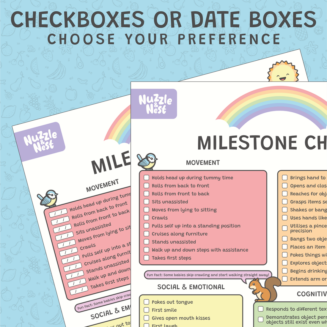 Baby Milestone Chart