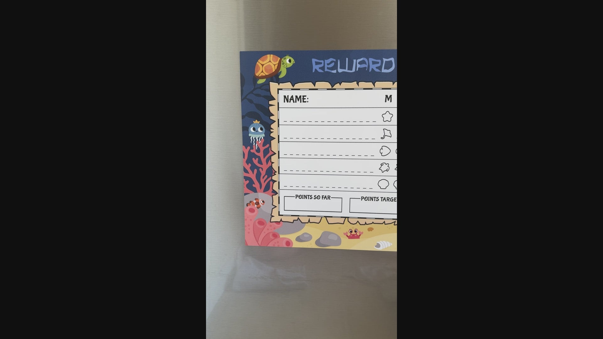 Kids Ocean Theme Reward Chart